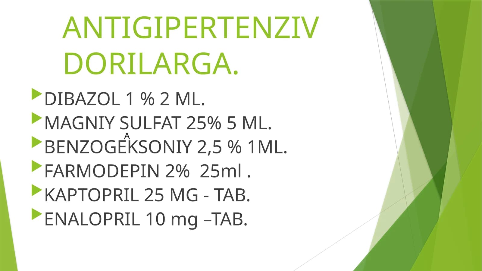 ANTIHYPERTENSIVE DRUGS