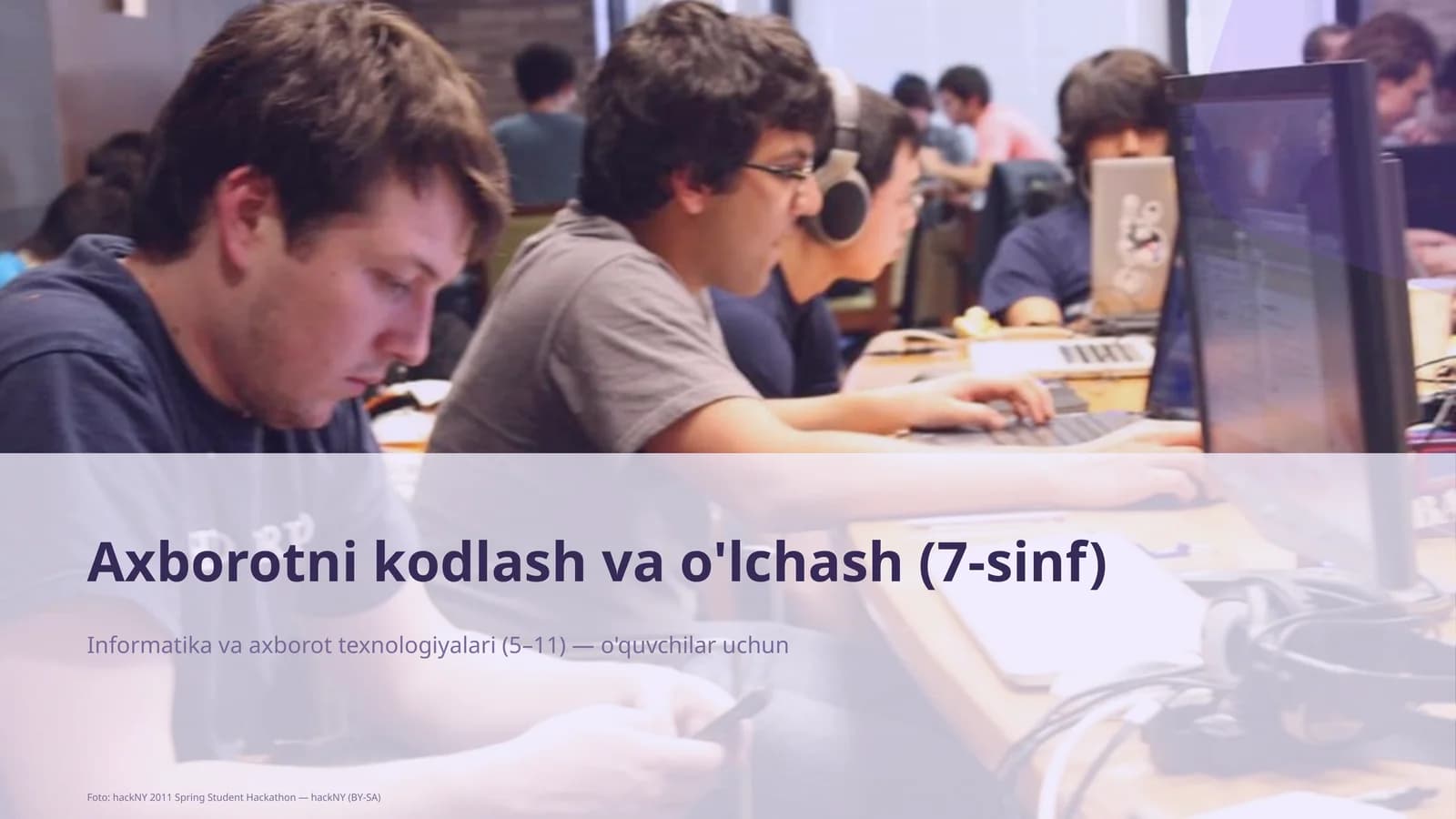 Axborotni kodlash va o'lchash (7-sinf)