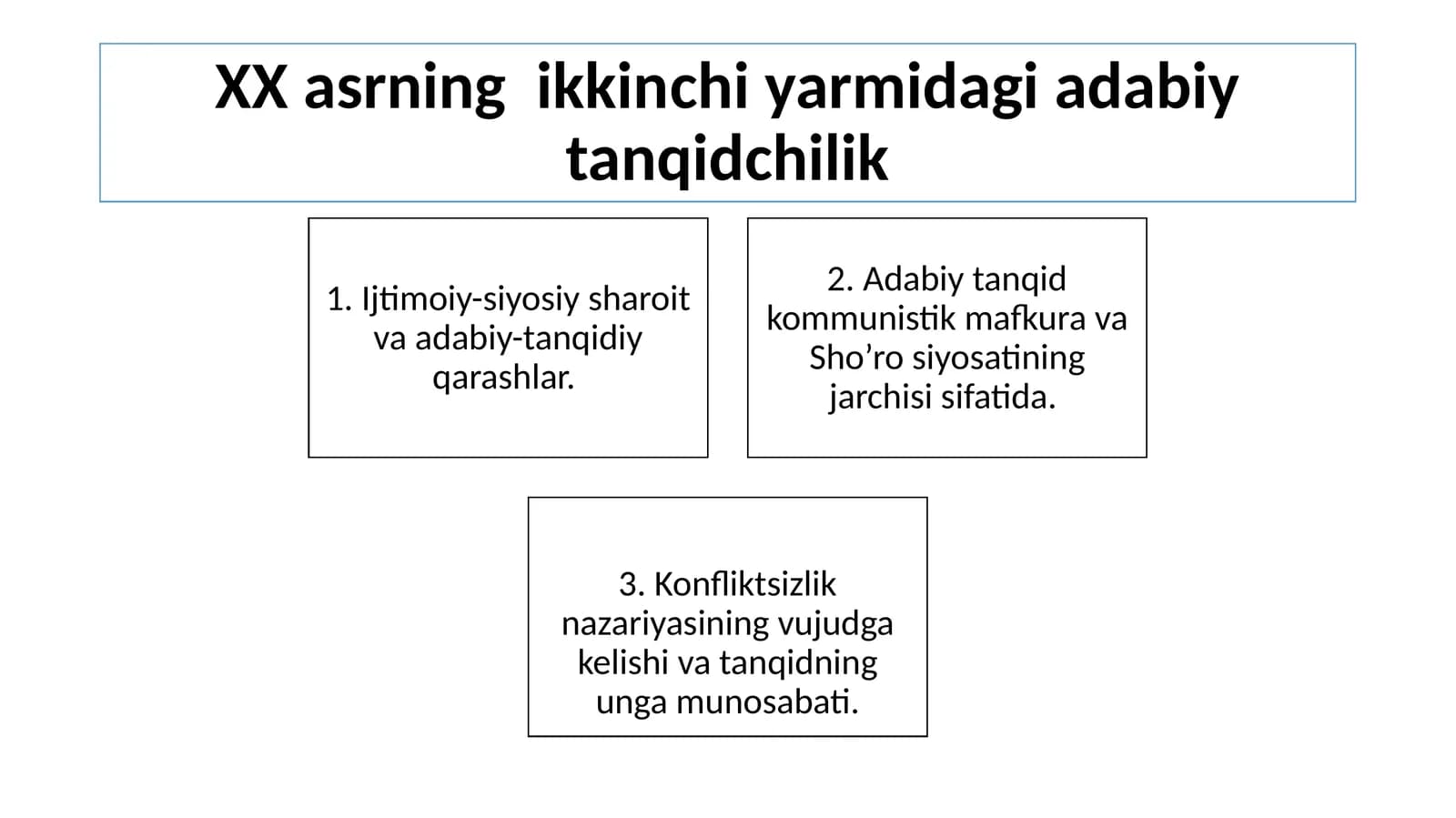 XX asrning ikkinchi yarmidagi adabiy tanqidchilik