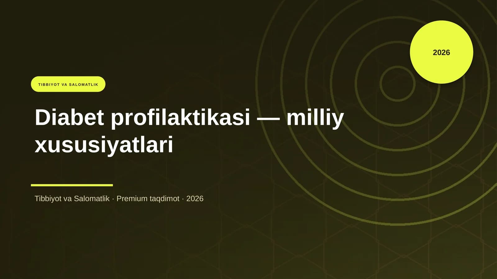 Diabet profilaktikasi — milliy xususiyatlari