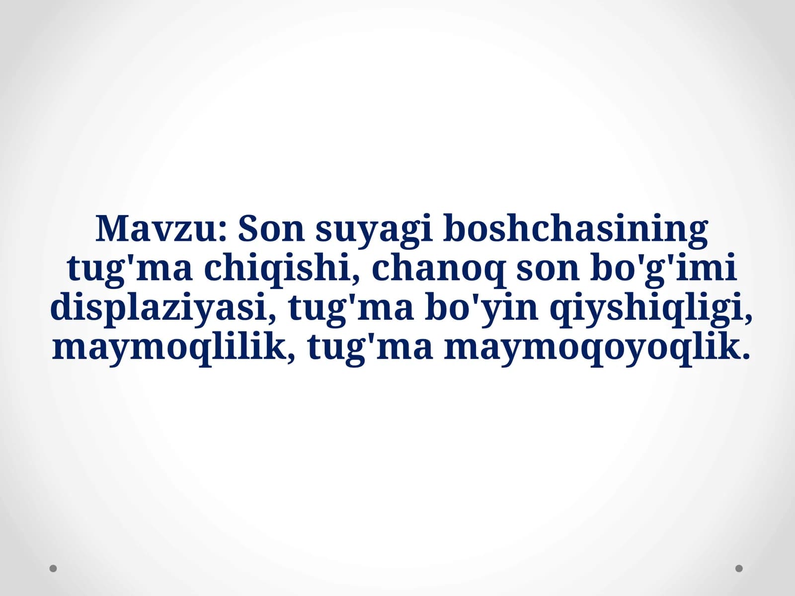 Chanoq-son displaziyasi