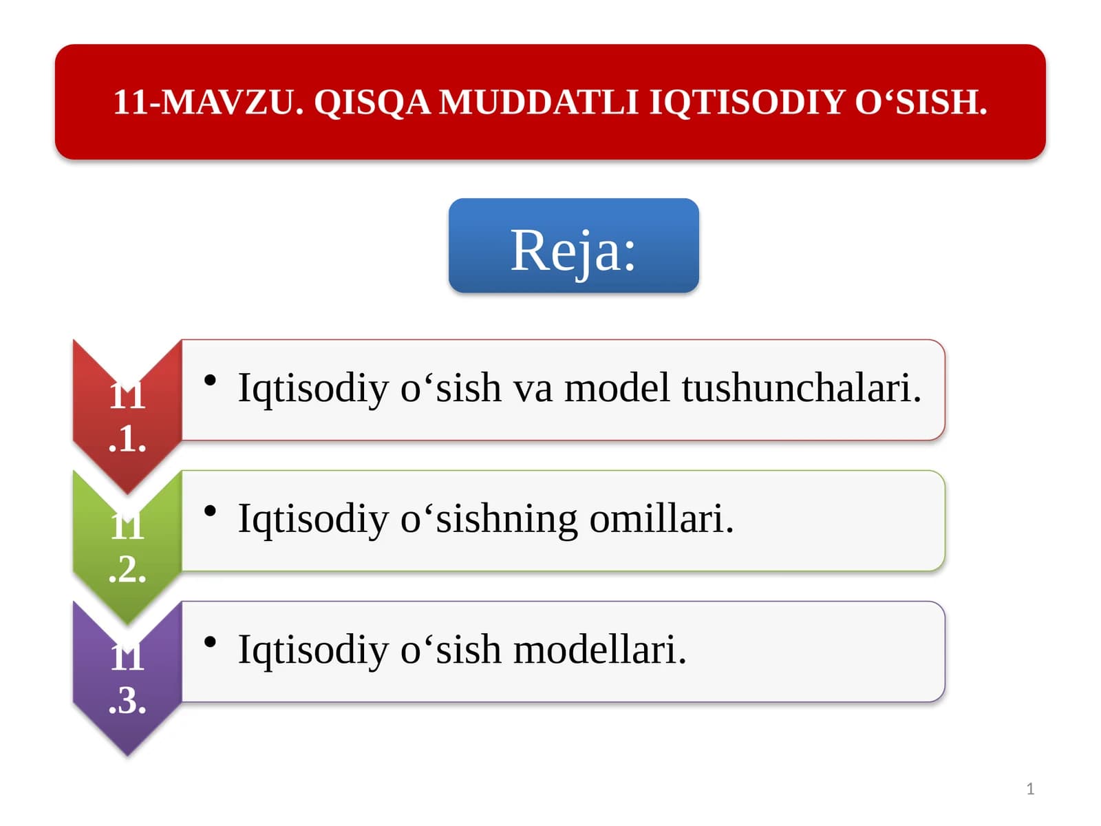 Qisqa muddatli iqtisodiy o'sish