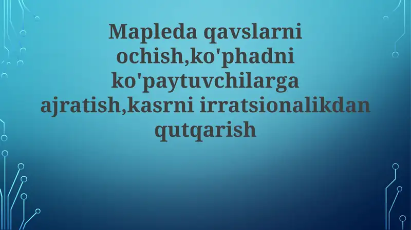 Qavslarni ochish