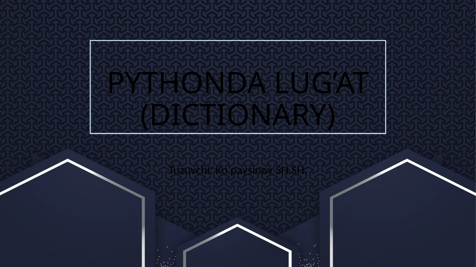 PYTHONDA LUG’AT (DICTIONARY)