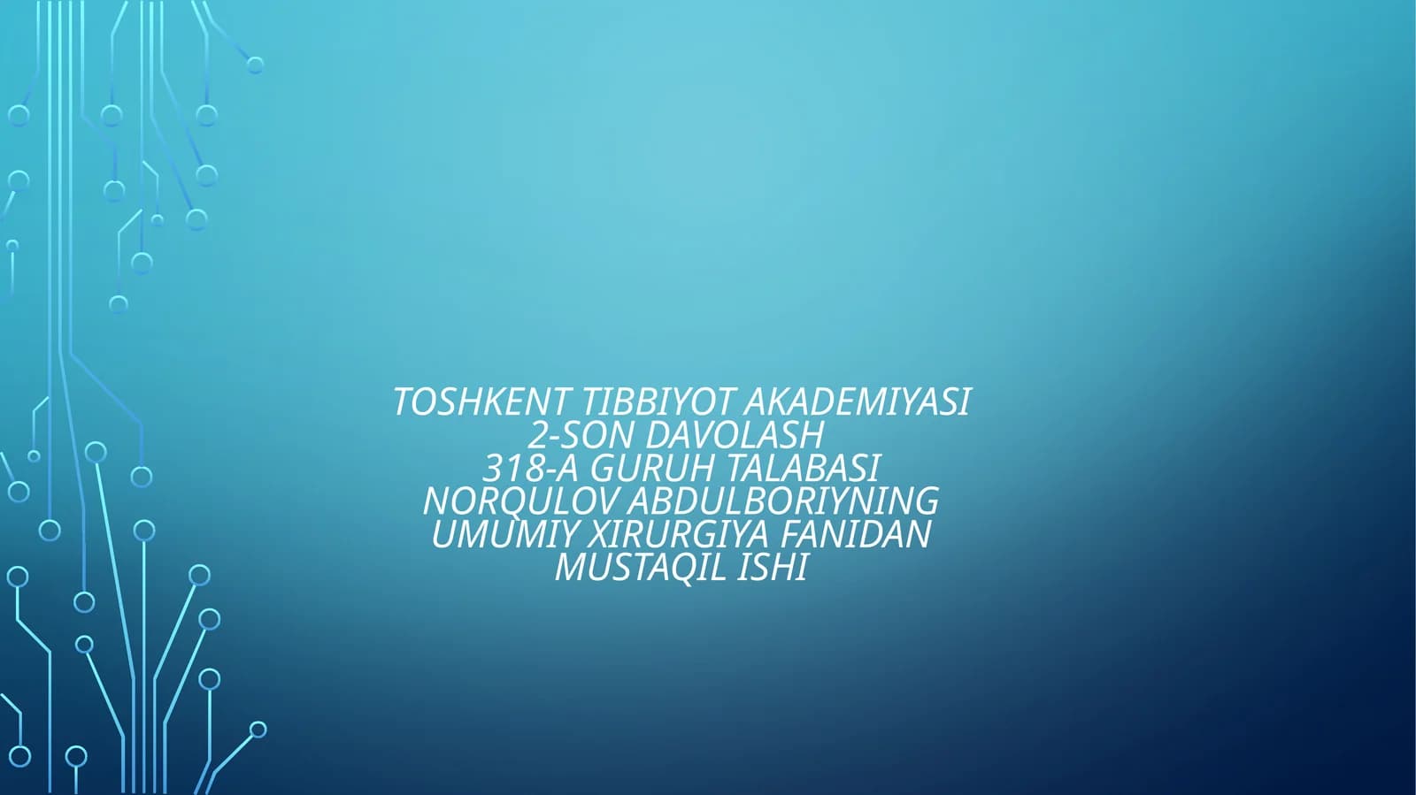 Qon va qono'rninibosuvchi suyuqliklar