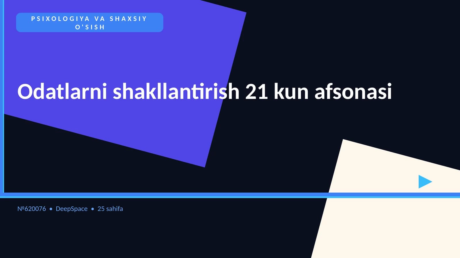Odatlarni shakllantirish 21 kun afsonasi