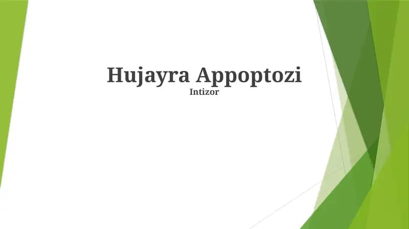 Hujayra Appoptozi