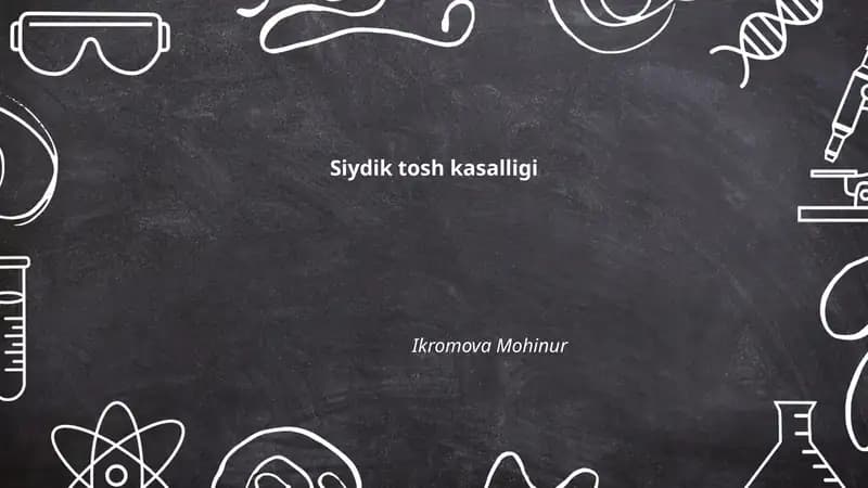 Siydik tosh kasalligi