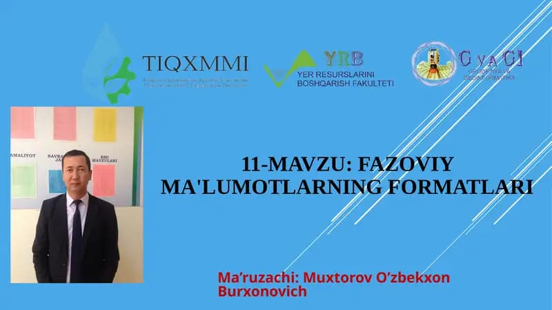 Fazoviyma'lumotlarningformatlari