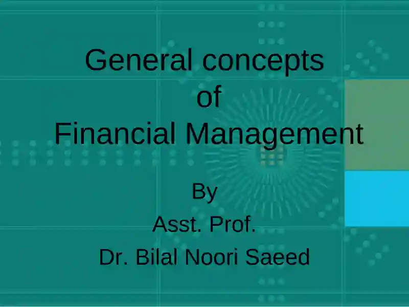 General concepts of Financial Management