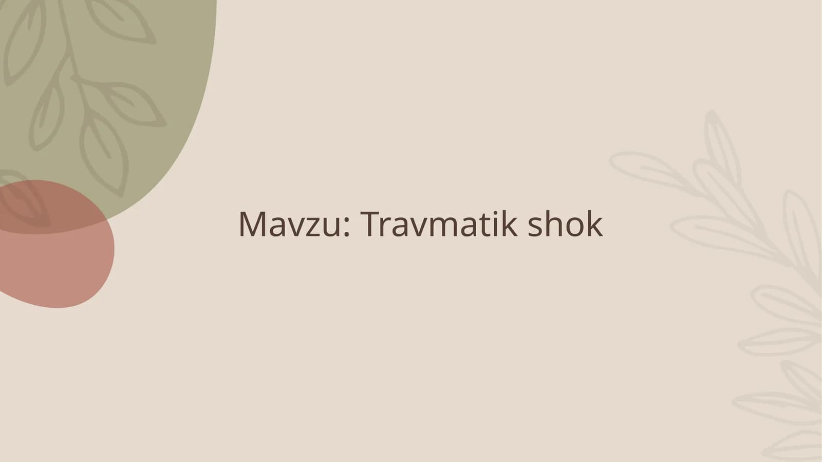 Travmatik shok
