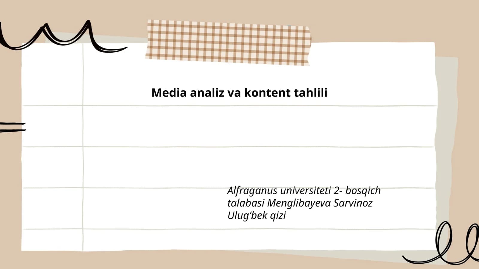 Media analiz va kontent tahlili