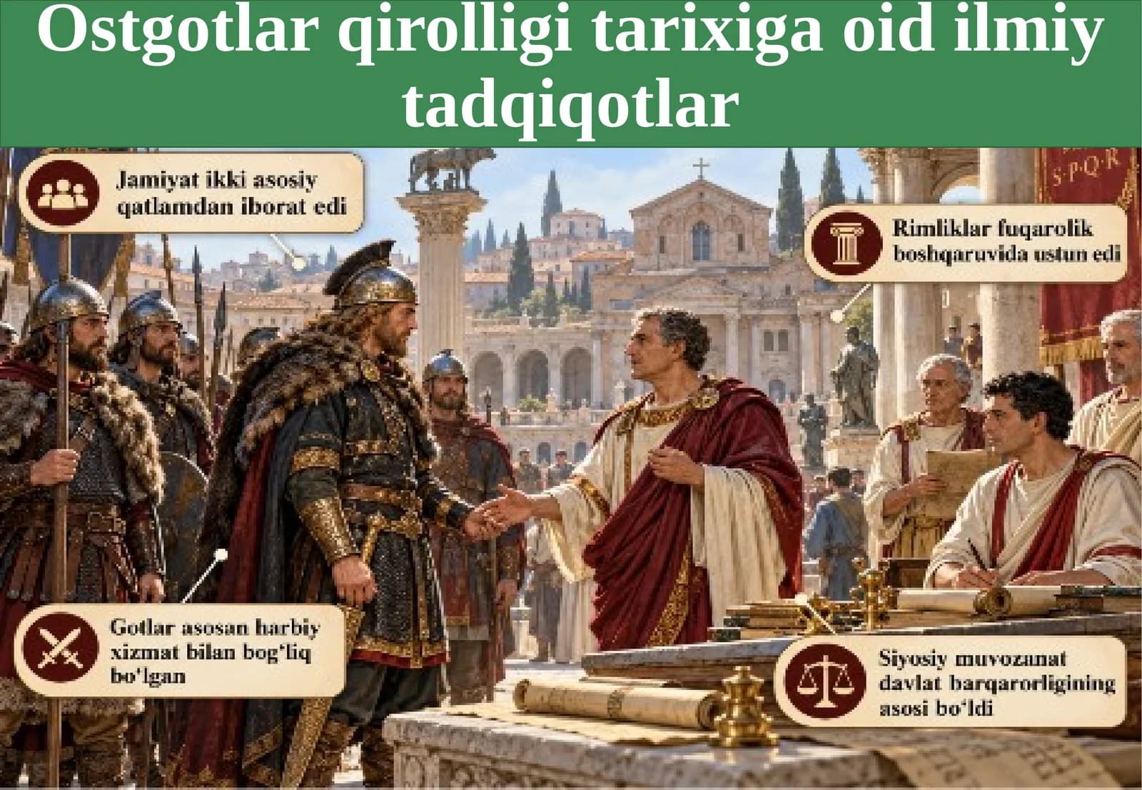 Ostgotlar qirolliği tarixiga oid ilmiy tadqiqotlar