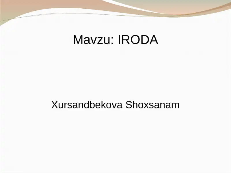IRODA