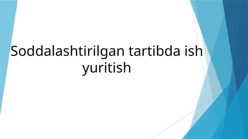 Soddalashtirilgan tartibda ishyuritish