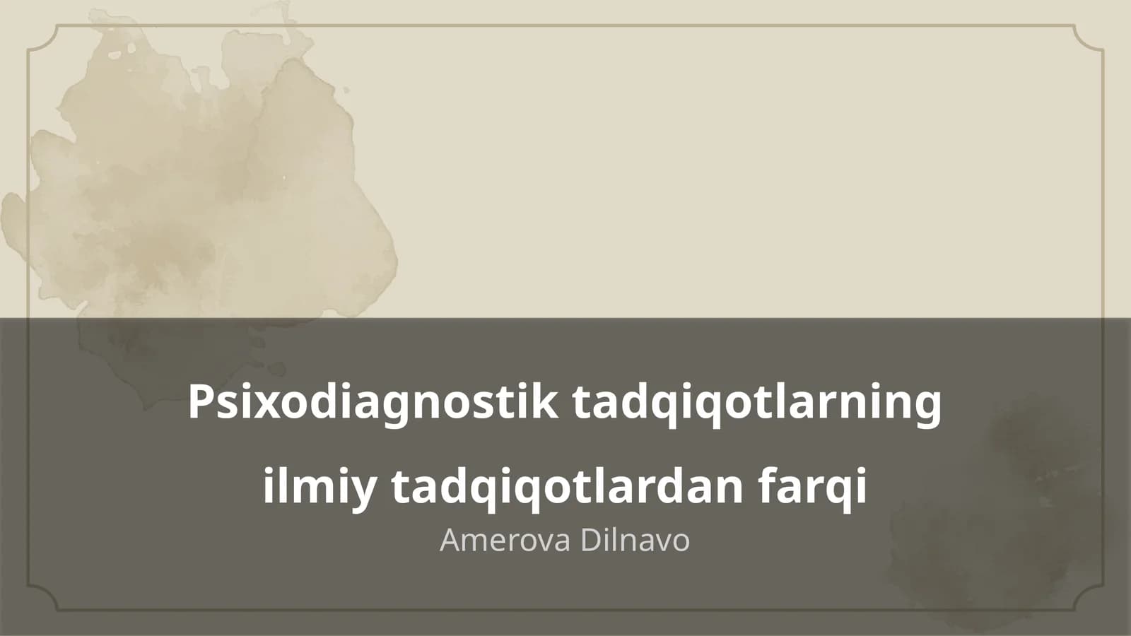 Psixodiagnostik tadqiqotlarning ilmiy tadqiqotlardan farqi