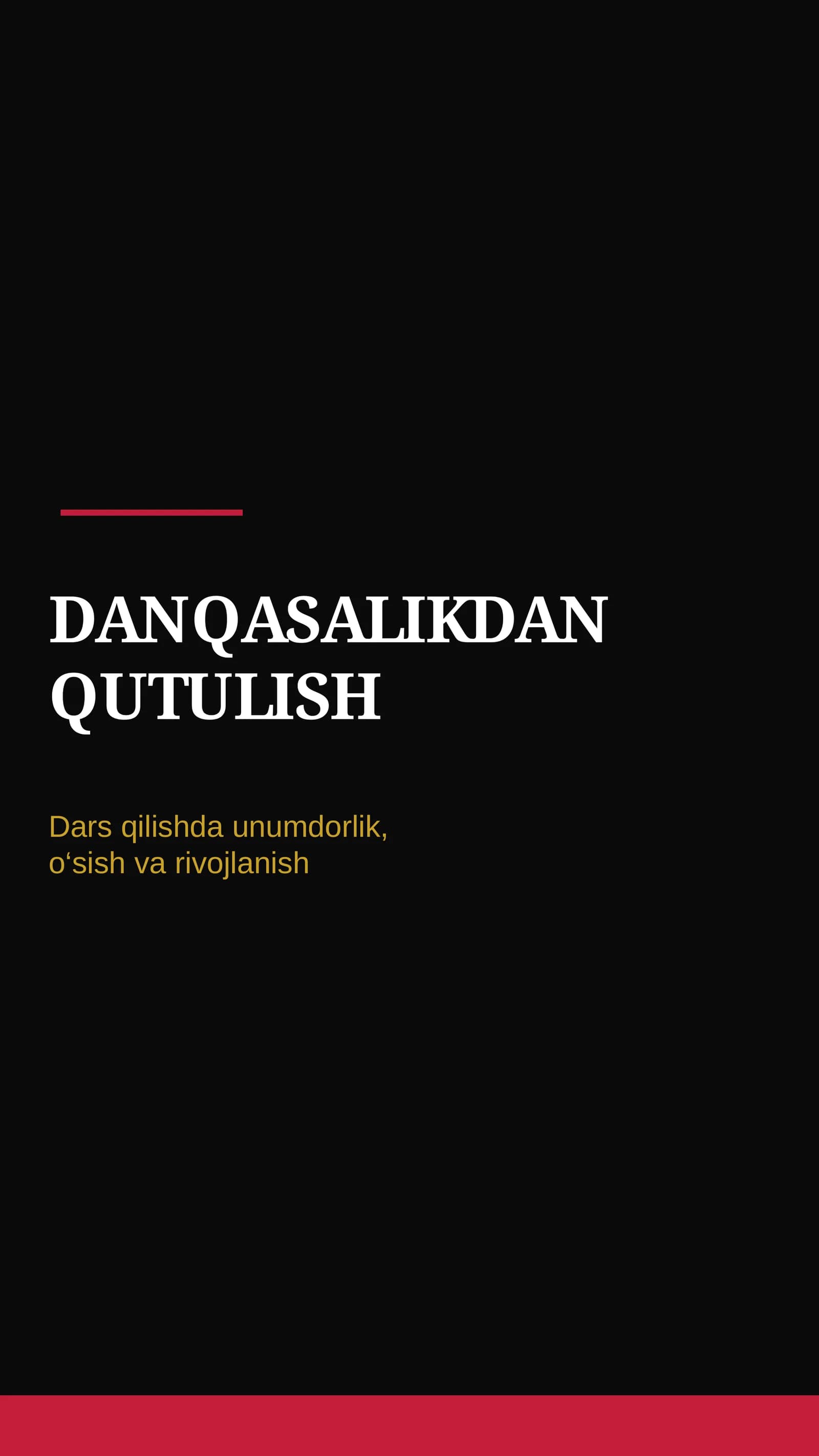 Dars qilishda unumdorlik, o‘sish va rivojlanish