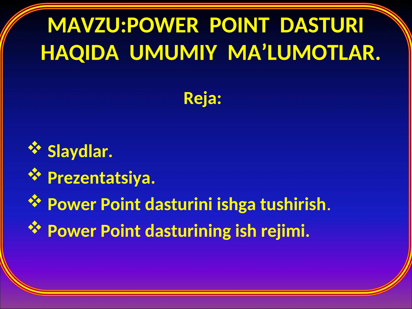 PОWER PОINTDASTURI