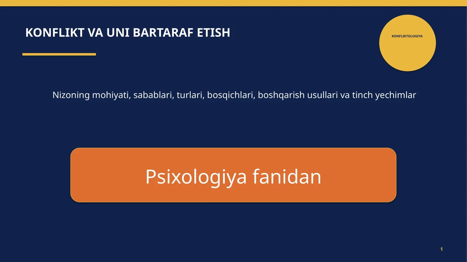 KONFLIKTOLOGIYA