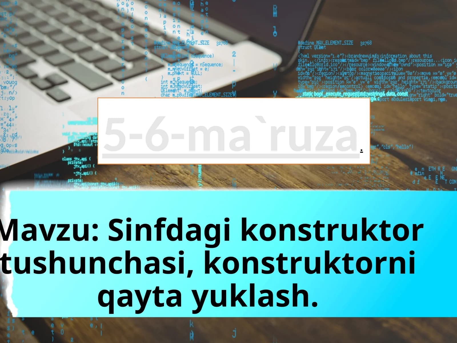 Sinfdagi konstruktor tushunchasi, konstruktorni qayta yuklash.