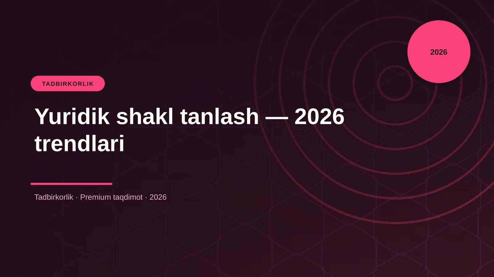 Yuridik shakl tanlash — 2026 trendlari