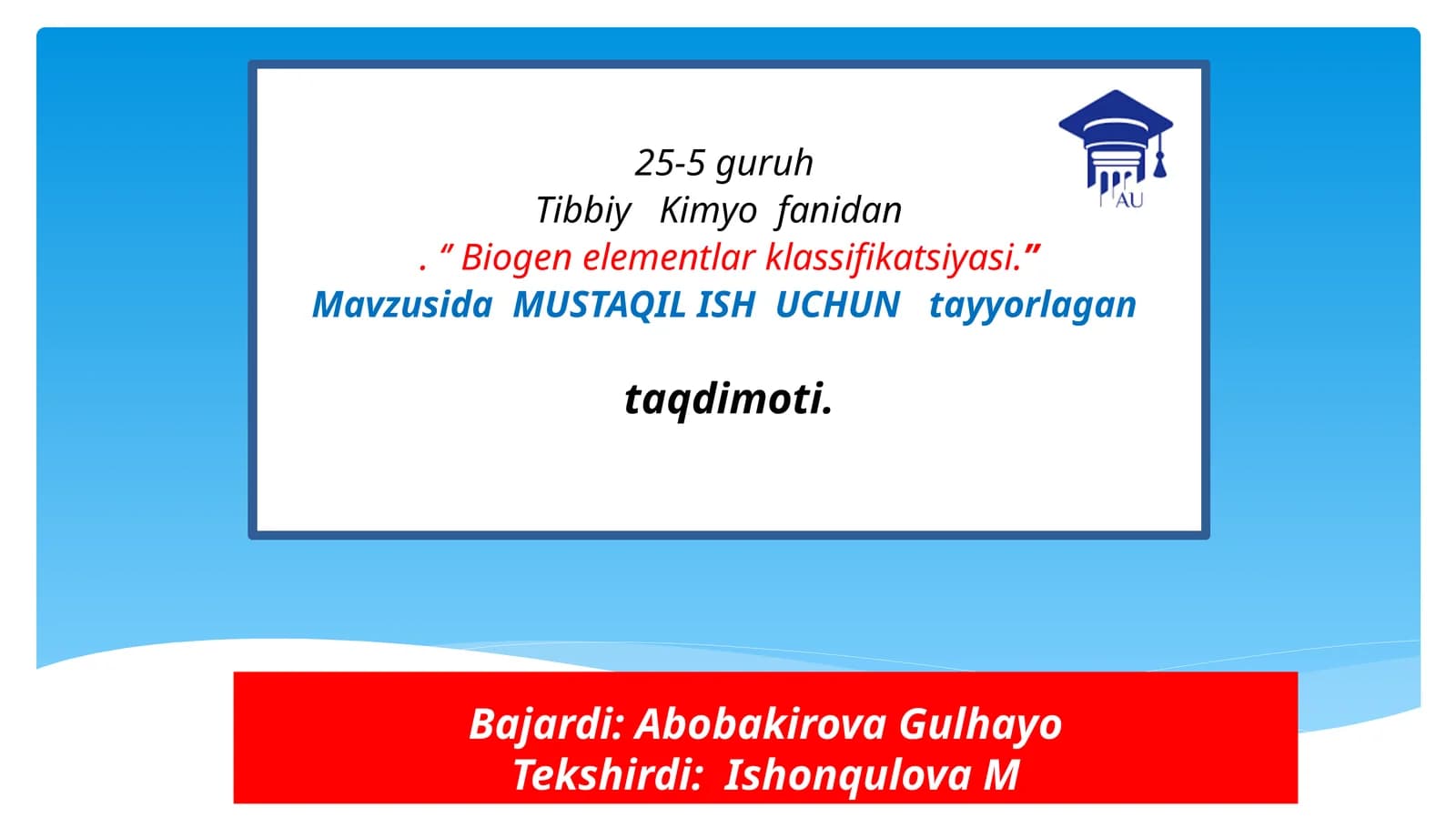 Biogenelementlar kimyosi
