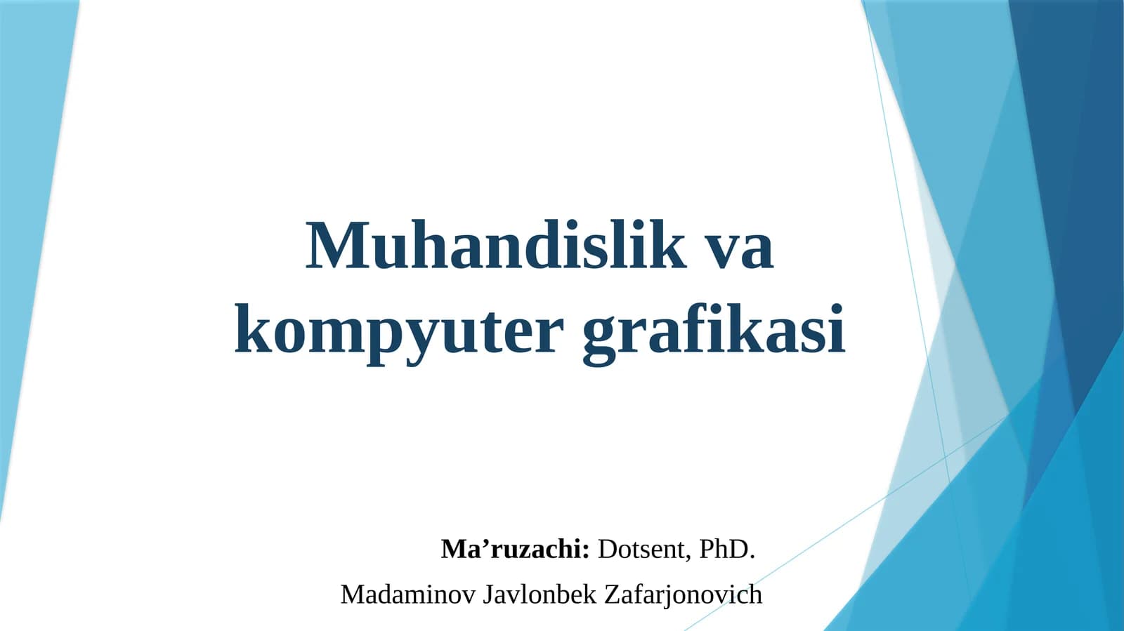 Muhandislik va kompyuter grafikasi