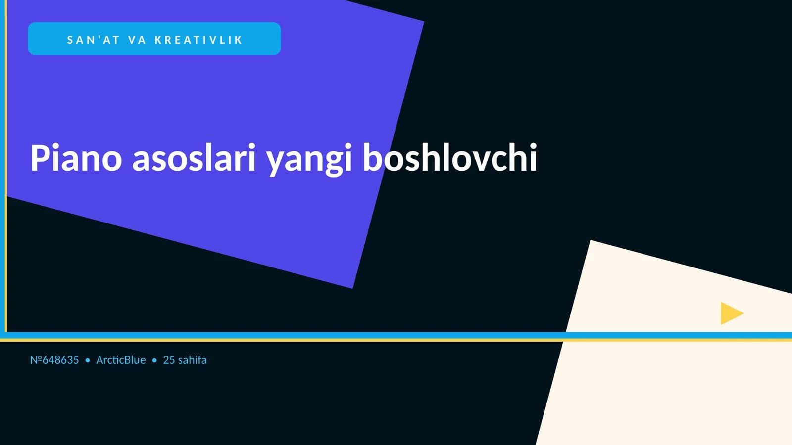 Piano asoslari yangi boshlovchi
