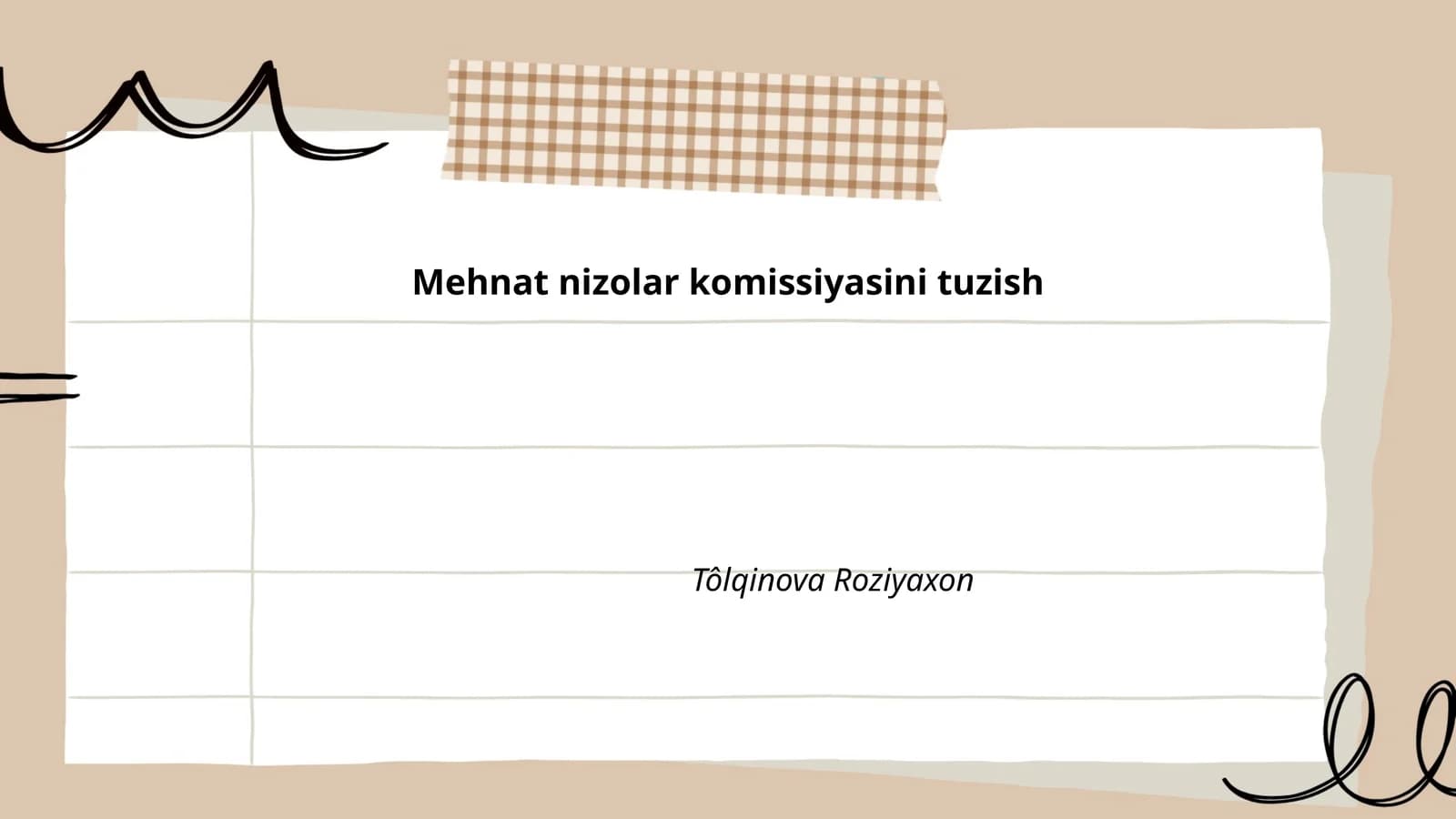 Mehnat nizolar komissiyasini tuzish