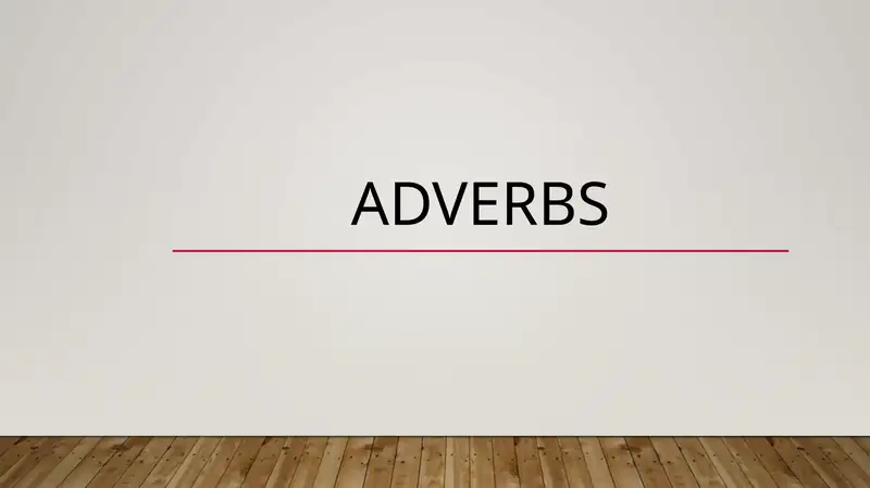 Adverbs