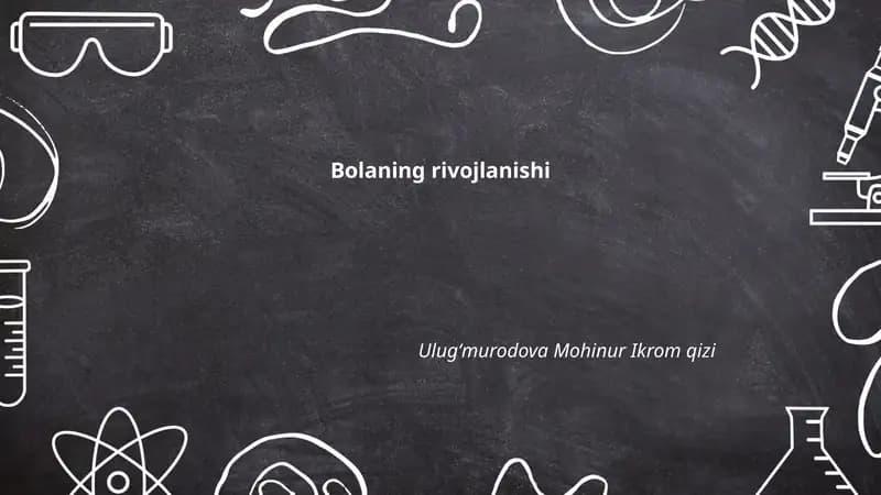 Bolaning rivojlanishi