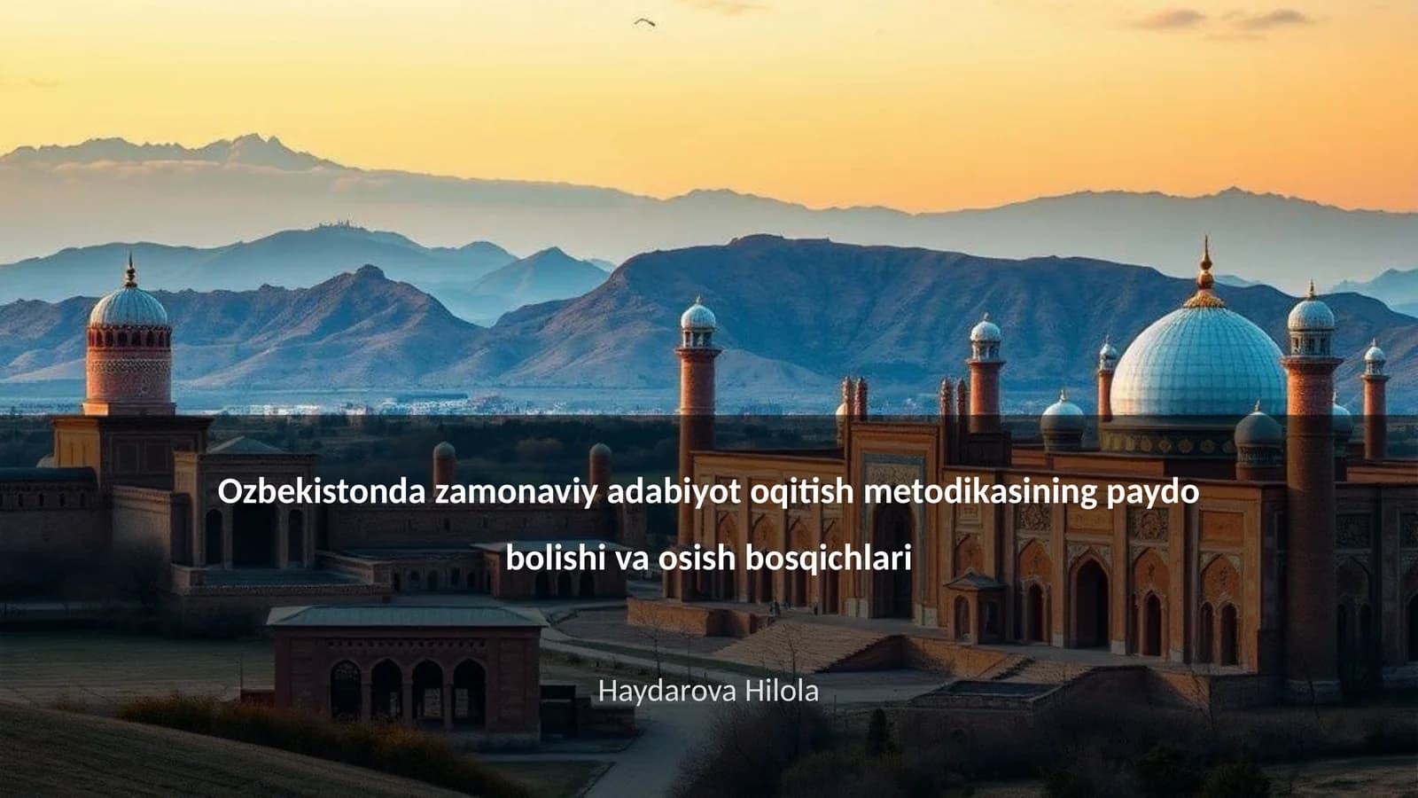 Zamonaviy adabiyot oqitish metodikasi