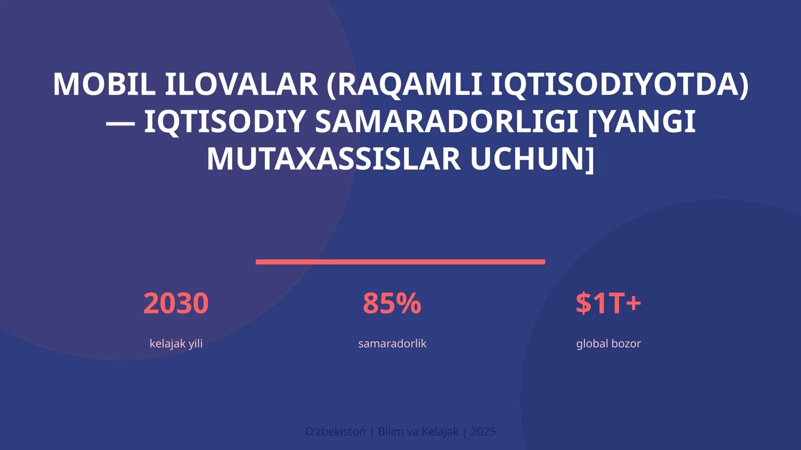 Mobil ilovalar (raqamli iqtisodiyotda) — iqtisodiy samaradorligi [yangi mutaxassislar uchun]