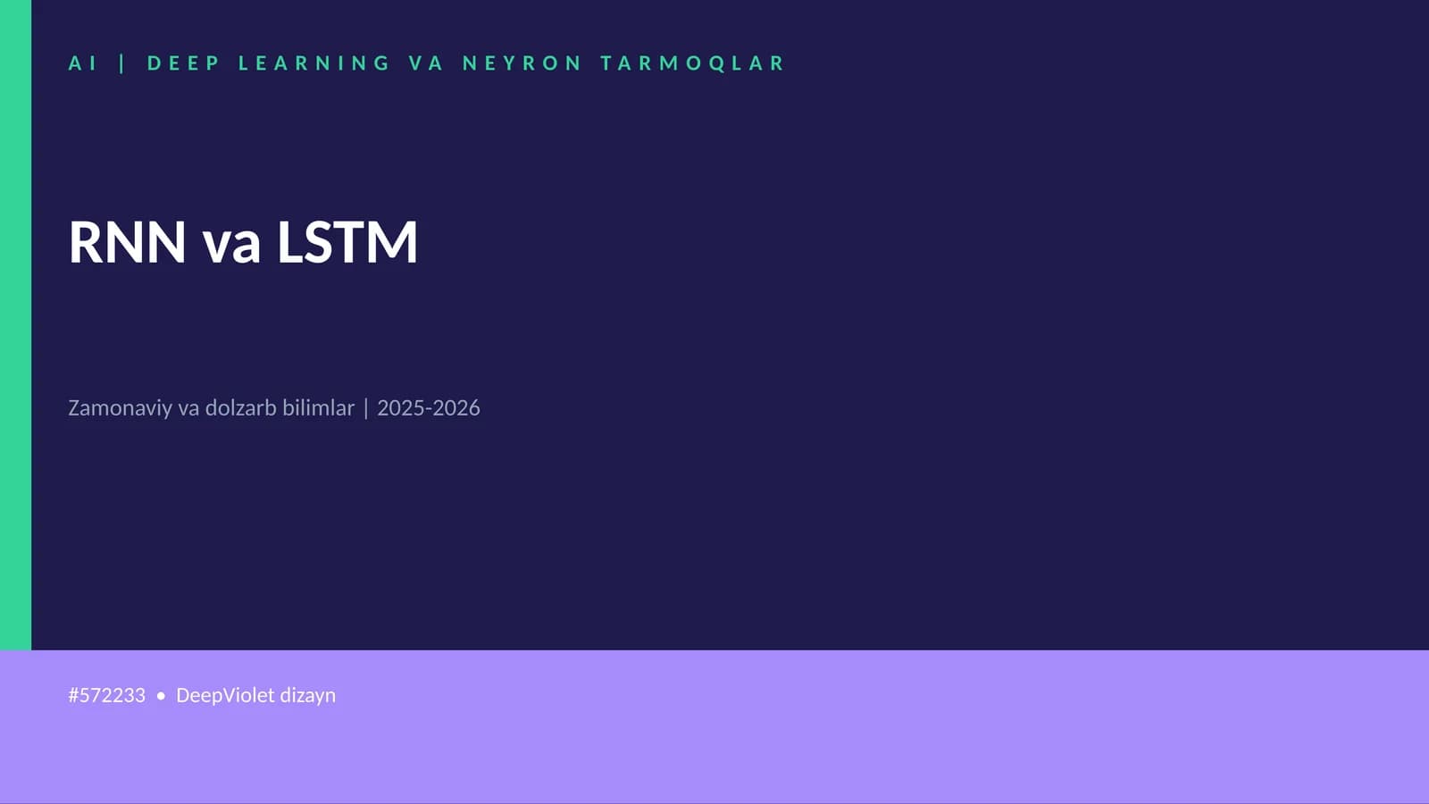 RNN va LSTM