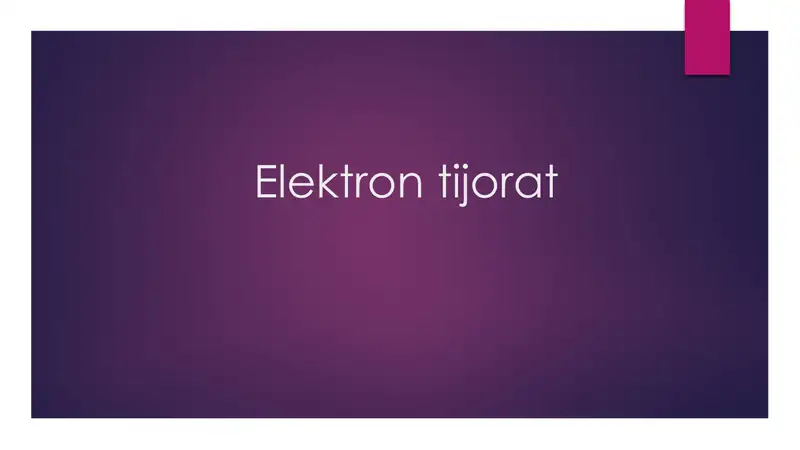 Elektron tijorat