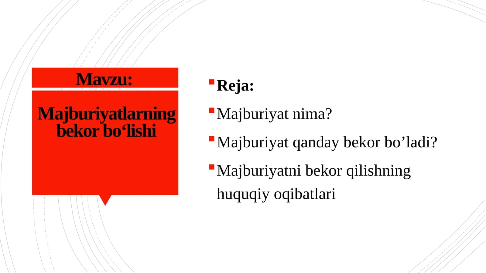 Majburiyatlarning bekor boʻlishi