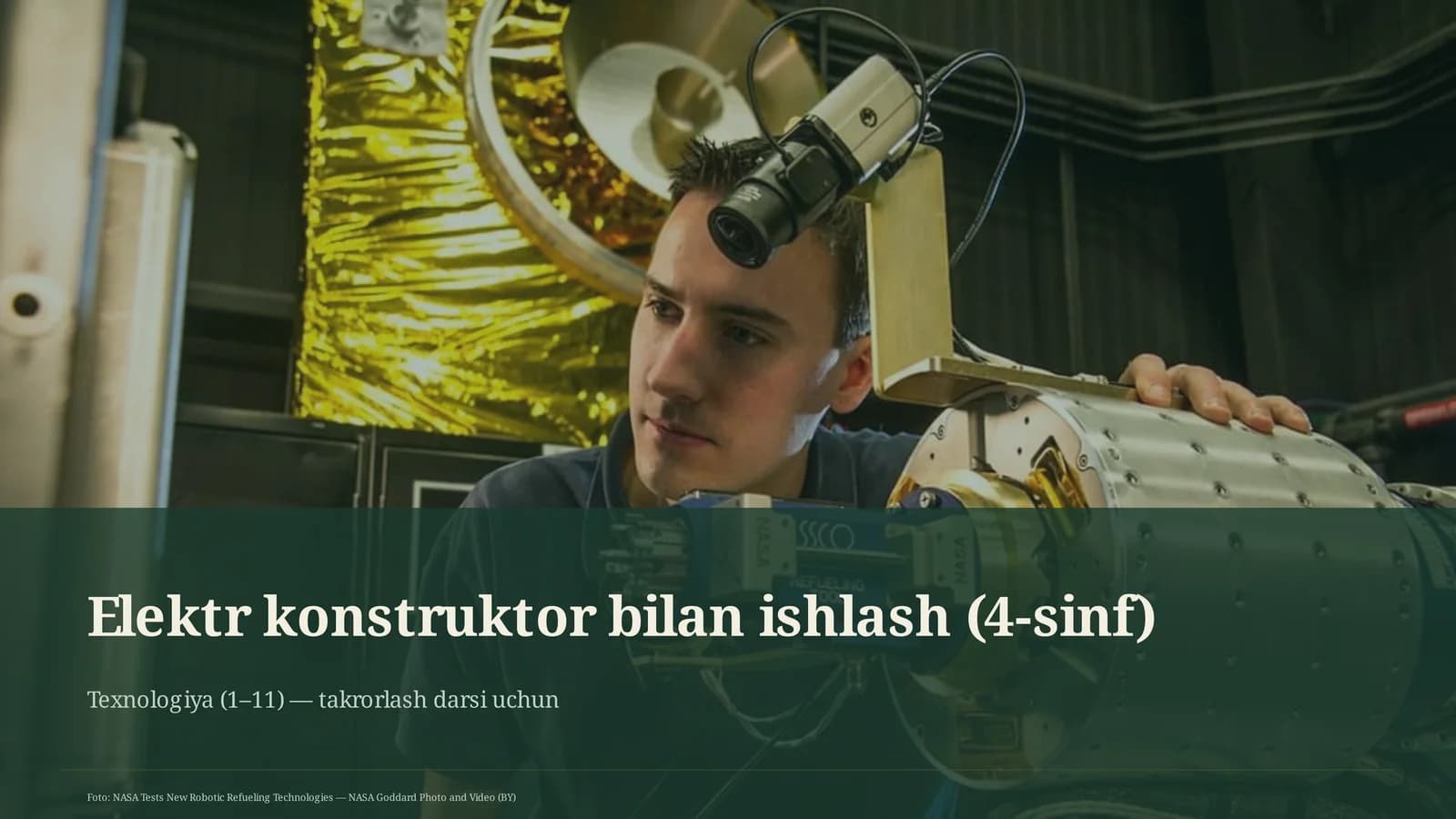 Elektr konstruktor bilan ishlash (4-sinf)