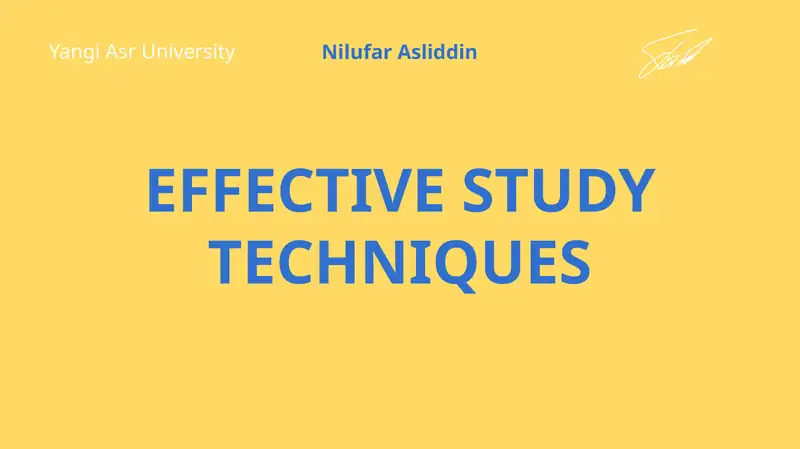 Effective learning strategies