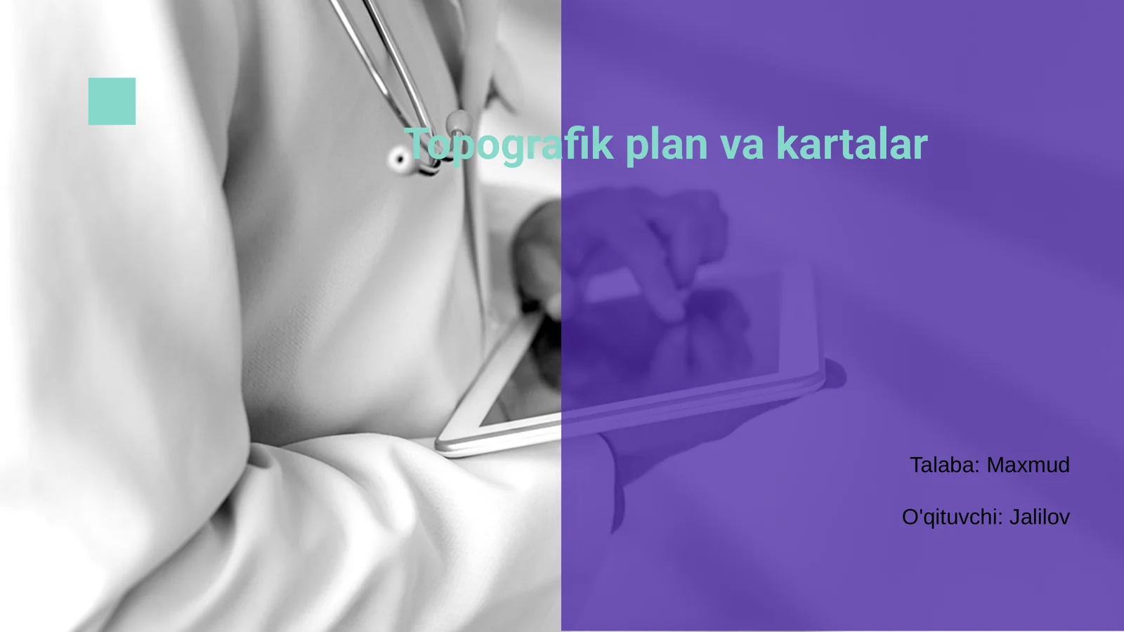 Topografik plan va kartalar