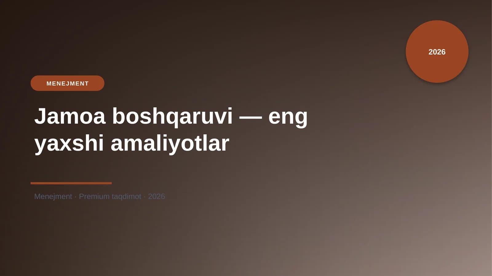 Jamoa boshqaruvi — eng yaxshi amaliyotlar