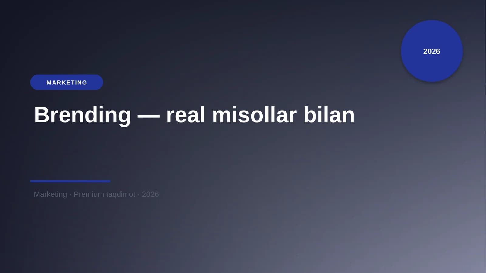 Brending — real misollar bilan
