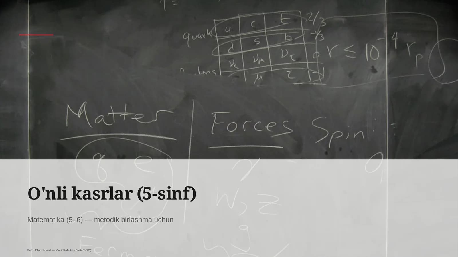 O'nli kasrlar (5-sinf)