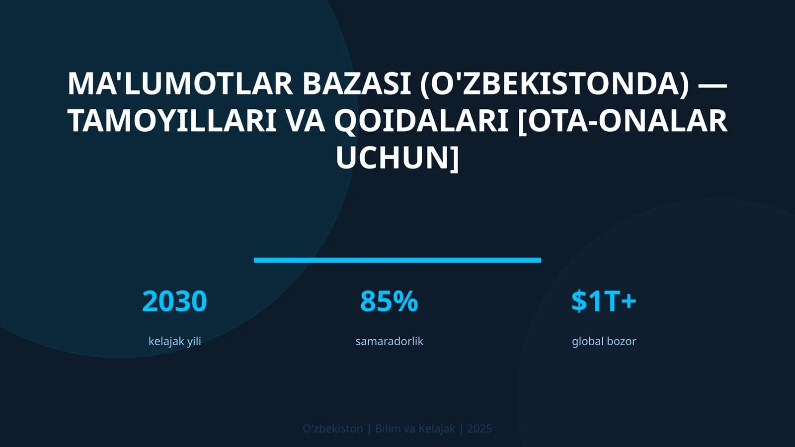 Ma'lumotlar bazasi (O'zbekistonda) — tamoyillari va qoidalari [ota-onalar uchun]