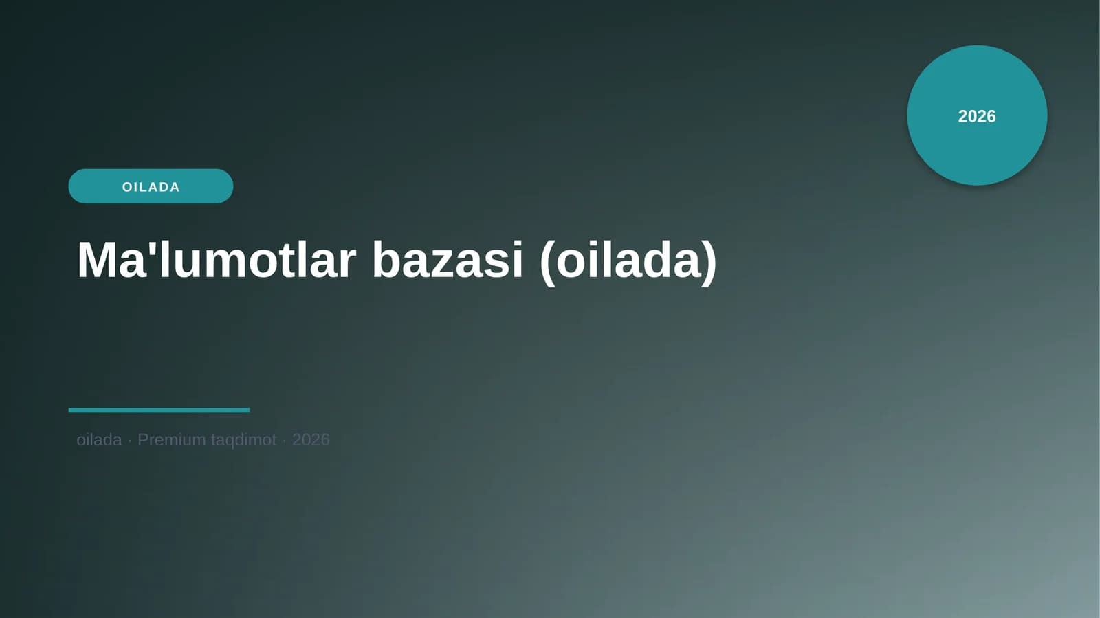 Ma'lumotlar bazasi (oilada)