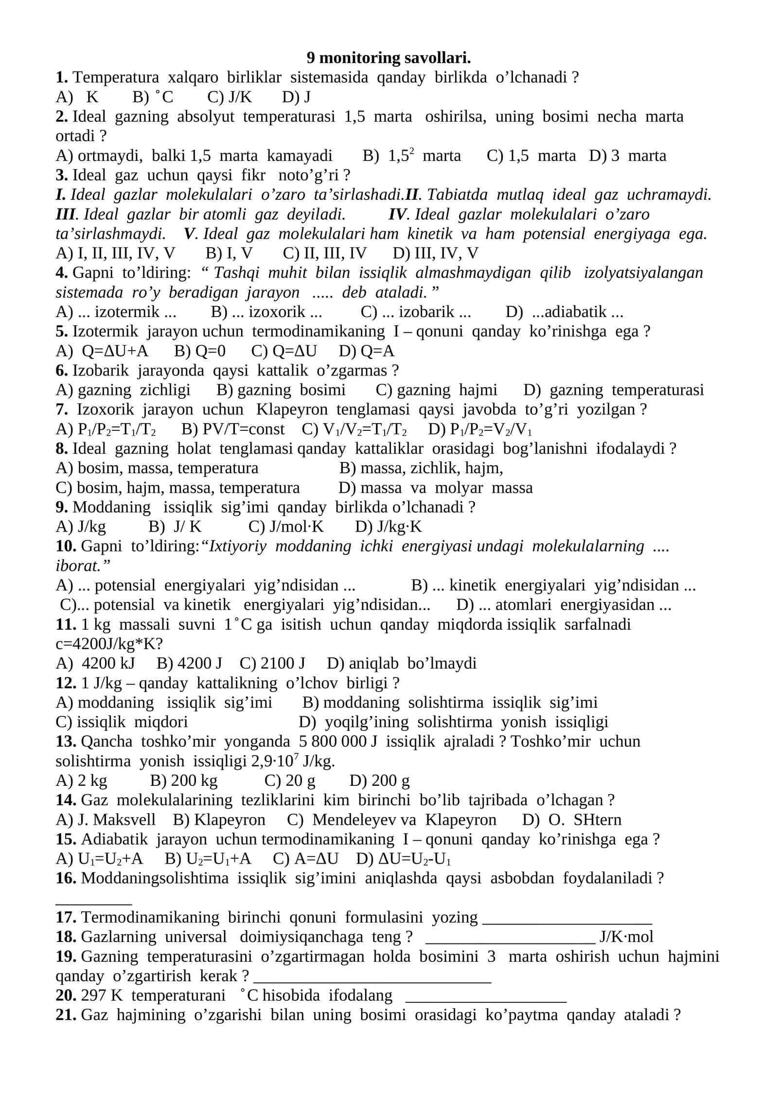 9 monitoring savollari