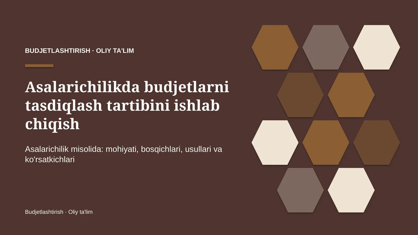 asalarichilikda budjetlarni tasdiqlash tartibini ishlab chiqish 9054