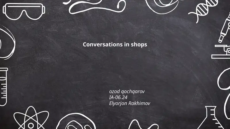 Conversations in shops