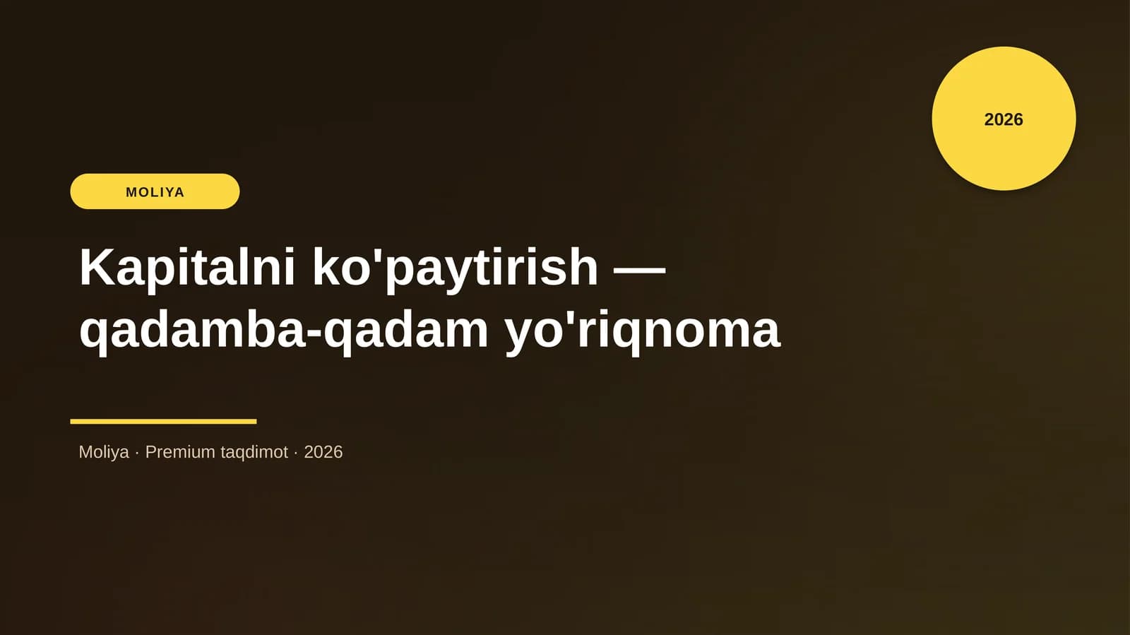 Kapitalni ko'paytirish — qadamba-qadam yo'riqnoma