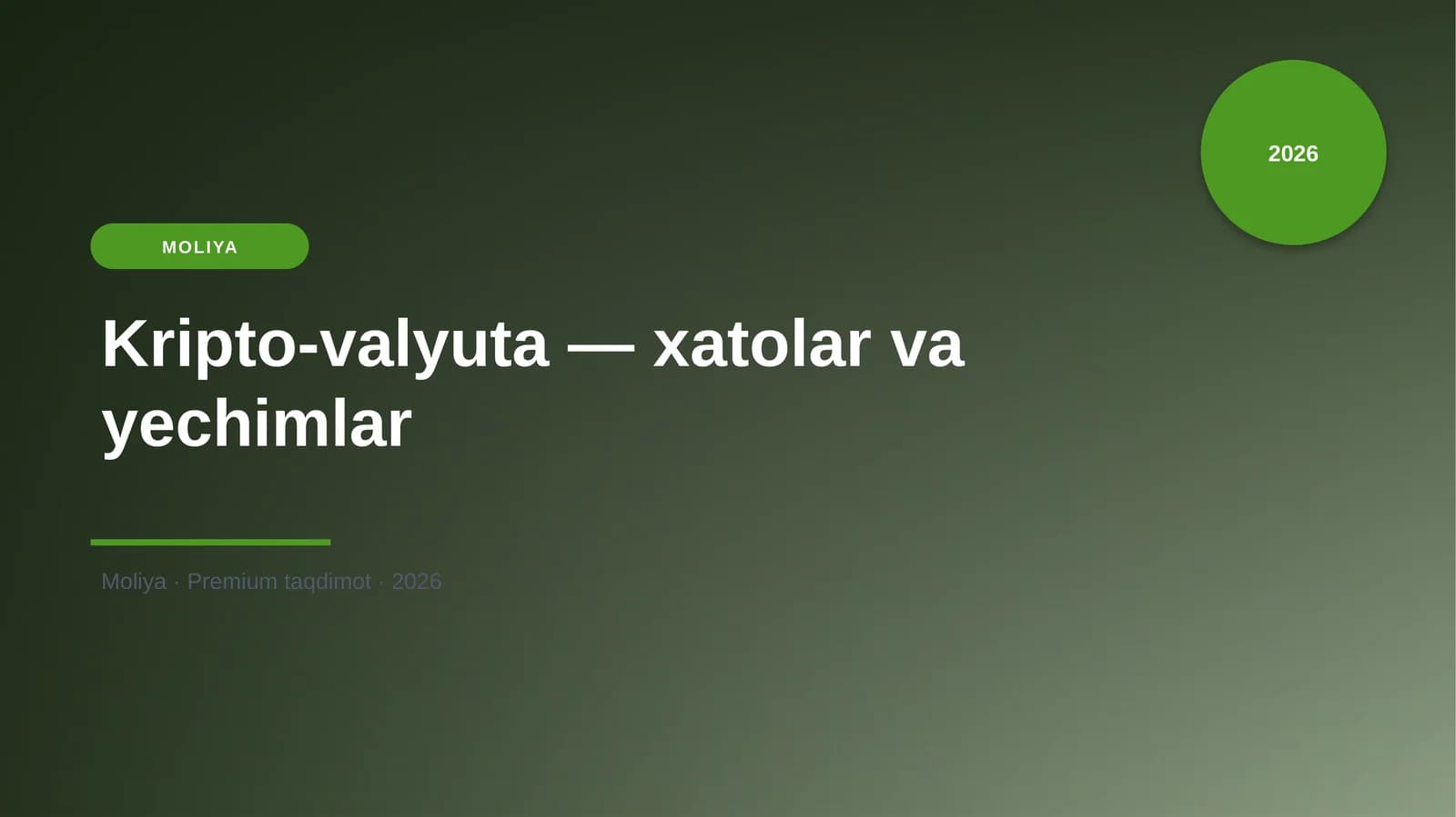 Kripto-valyuta — xatolar va yechimlar