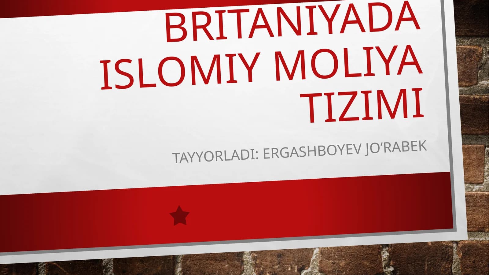 islomiy moliya tizimi